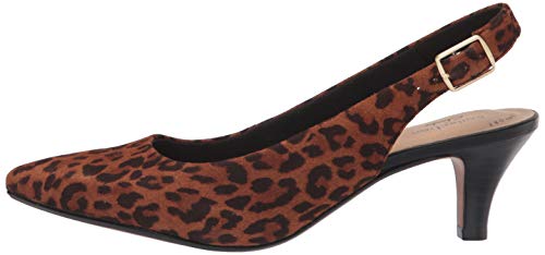 Clarks Women's Linvale Sondra Pump, Dark Tan Leopard Suede, 9 #TOP7