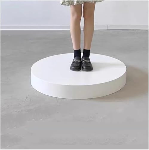 Socle cylindrique rond blanc pour présentoir de mannequin et décoration de vitrine