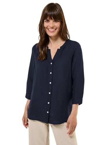 Cecil Leinenmix Tunika mit Knöpfen universal Blue XXL