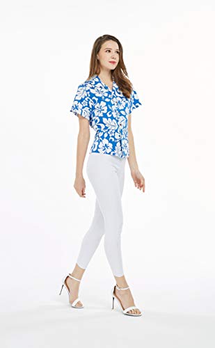 Image of Hawaii Hangover Family Matching Clothes, Classic Vintage Hibiscus Blue | Family matching Hawaiian outfits, Classic Vintage Hibiscus Blue, 100% cotton, machine washable, tropical floral print, luaus