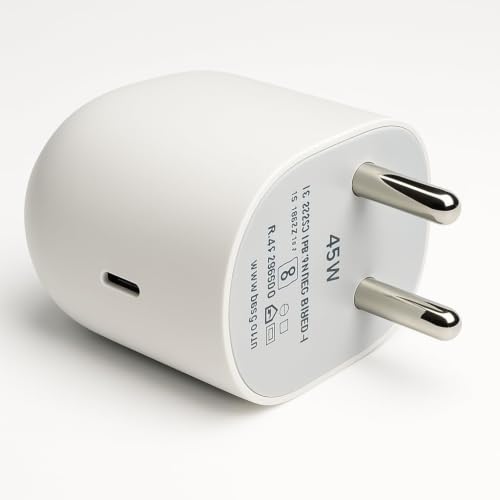Image of Zybux 45W Type-C PPS Rapid Power Charging Adapter Compatible with Google Pixel10|9|8|7 (A|Pro|XL|Fold)|4|3|Pro|A|S26|S25|15| 15r|chromebook|Tab| Support Other C-Type 45 W Quick Charger Adaptor, White