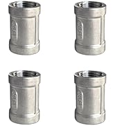 GeilSpace 304 Stainless Steel Coupling, NPT Threaded/Welded Fitting for Plumbing, Industrial Use,...