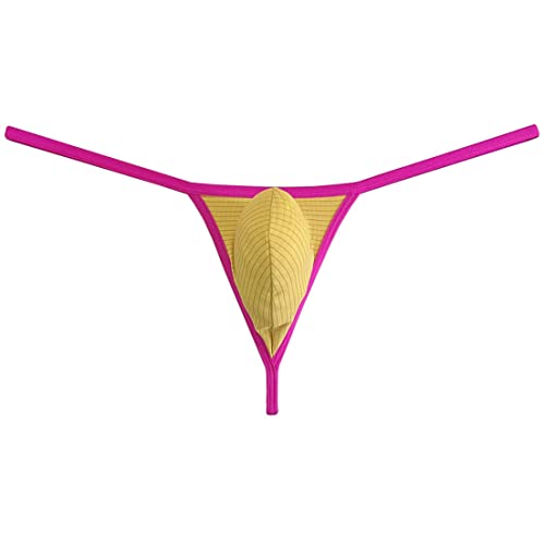 Men's Micro Bikini Thong Pouch Enhancing Lingerie Breathable G-String Underwear Skimpy Tangas