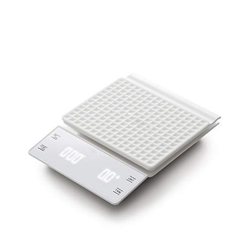 Waga Kuchenna Elektroniczny Elektroniczny Elektroniczny 3 kg / 0.1g Skala kawy z timerem Wysoka precyzja LED Elektroniczna Cyfrowa Skala Kuchnia (Color : White)