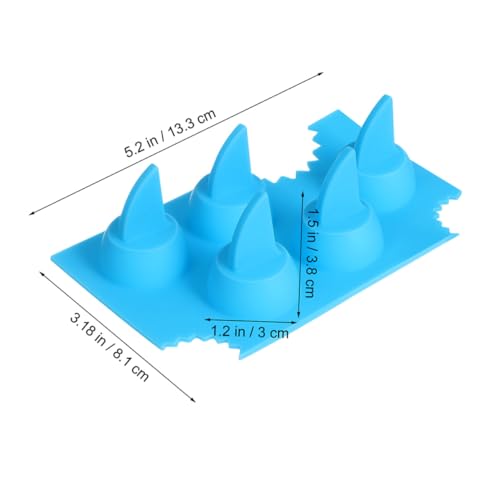 Molde de silicona para cubitos de hielo tiburón 3 piezas miniatura 2