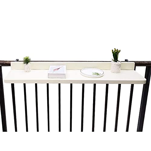 JMCAJIE Balkonhängetisch Klappbar, Balkontisch Geländer Verstellbar Metall Klapptisch Wandklapptisch,Balkonmöbel Kleiner, Outdoor-Tisch Hängetisch Für Kaffeetisch Terrasse Camping Gartentisch