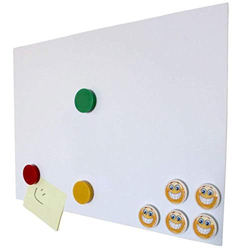 Magstick®I lámina ferrosa autoadhesiva DIN A3 (420 x 297 mm) base versátil para imanes I lámina ferrosa recubierta de blanco I para presentaciones en la oficina o en casa I mag007