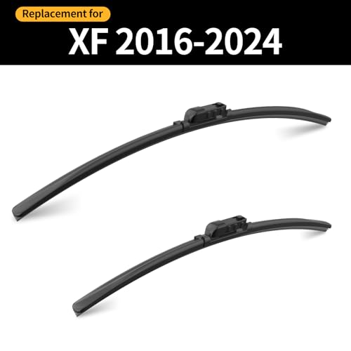 Image of Front Windshield Wiper Blades 2-Piece Set for Jaguar XF 2016-2024 | Quiet and Streak-Free Wipers Assembly All-Season OEM Automotive Replacement Accessories