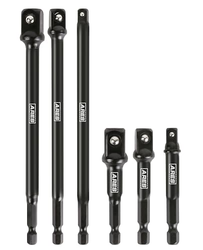 Image of ARES 70382 6-Pc 3 & 6-In Impact Socket Adapter Set - 1 /4, 3 /8, 1 /2-In