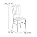 Flash Furniture HERCULES Series White Resin Stacking Napoleon Chair