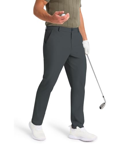 SNOWTEN Mens Golf Pants, Classic Fit Stretch Dress Pants for Men, Work Slacks 30' Quick Dry...