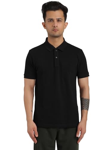 Image of Rupa Bumchums Men Super Combed Cotton Solid Half Sleeve Club Collar Polo Regular Fit T-Shirt with Chest Pocket