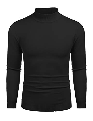 Coofandy Men's Mock Turtleneck Slim Fit Pullover Sweater Casual Basic Knitted Thermal Sweaters #TOP7