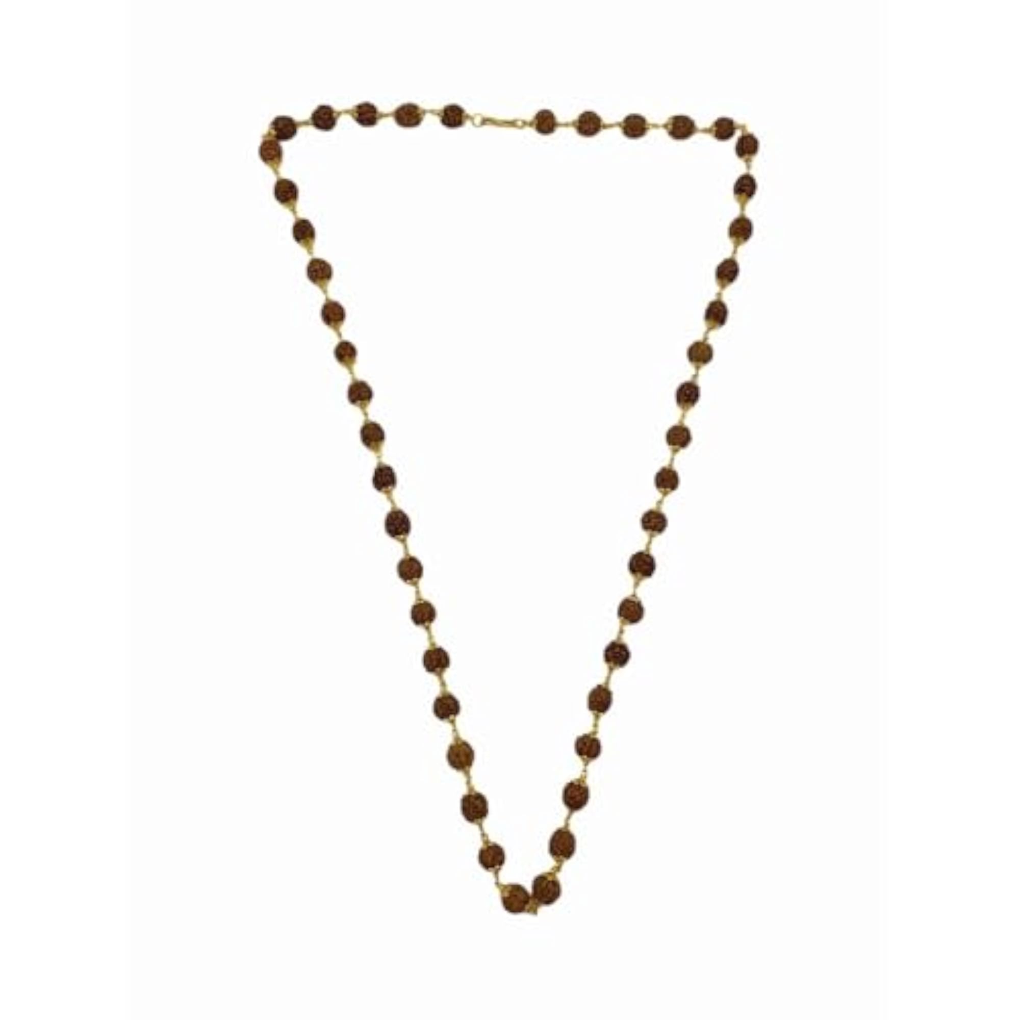Rudraksha Mala with Gold Plated Chain, Traditional Necklace