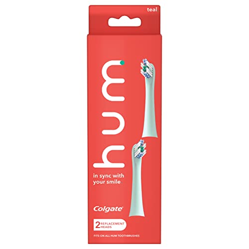 Colgate Hum Connected Smart Battery Toothbrush Refill Head, Green, 2 Pack