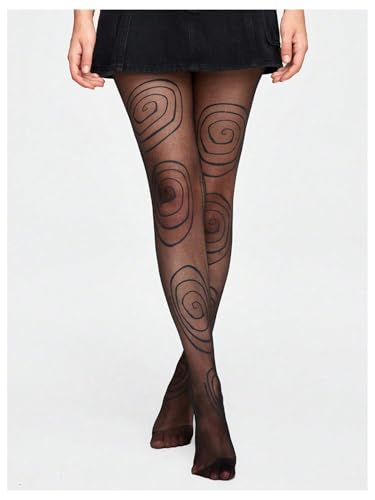 Image of SHENHE Women's Patterned Tights Stockings Sheer Ultra Thin High Waist Pantyhose Stockings