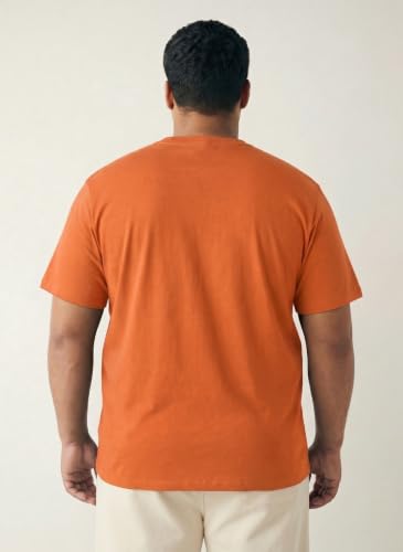 Image of Toodlegram Men's Plus Size Graphic Printed Cotton T-Shirt Casual Round Neck Regular Fit