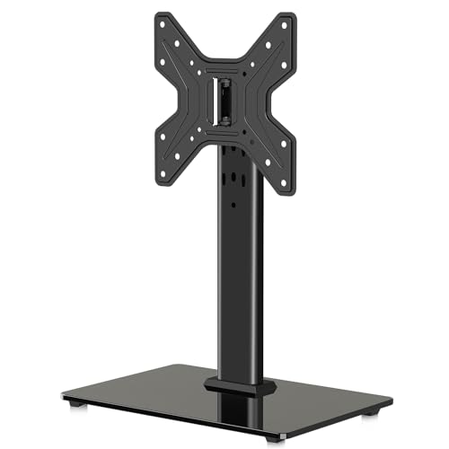 XINLEI Rock Solid   Soporte de TV para televisores Samsung/LG de 17 a 43 pulgadas, soporte giratorio universal, altura ajustable (265 385 mm), carga de 45 kg, VESA máx. 200 x 200, sin taladro, diseño