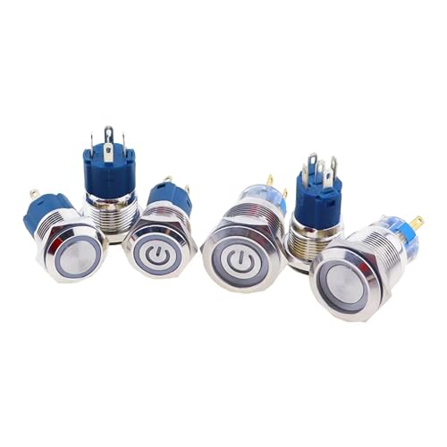 Interrupteur moteur de voiture vert fixe 12mm pour tableau de bord