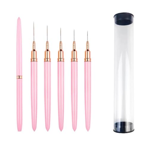 Professional Nail Art Brushes Nail Line Brush UVGel Painting Pen Carved Nail Art Liner 3D Rhinestones Brush For Manicure Nail Decorations For Nail Art Liner Brush Set Diy Drawing Lines Rhinestones Tip