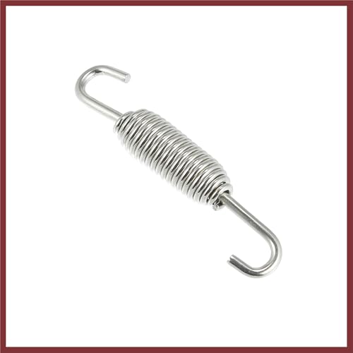 Image of 1 Set 31mm 1.22 inch Motorcycle Exhaust Pipe Spring with U Shape Hooks Stainless Steel Silver Tone Replace Parts