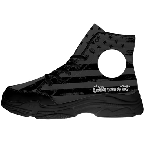 Custom Shoes for Men Women American Flag High Top Canvas Sneakers with Your Image Text Gifts for Her Him2