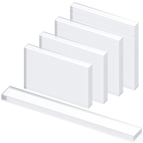 200 Pcs 0.080" X 1/4" X 2" Clear Setting Blocks for Glass Shims