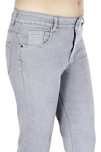 Image of TWGE - Women's Low Rise Skinny Fit Jeans - Single Button, Stretchable Denim Pants - Ankle Length - Stylish Casual Wear