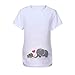 FRAUIT Maglia Premaman Divertenti Manica Corta T Shirt maternità Premaman Magliette Gravidanza Casual Camicetta Costume Gravidanza per Primavera Estate Inverno