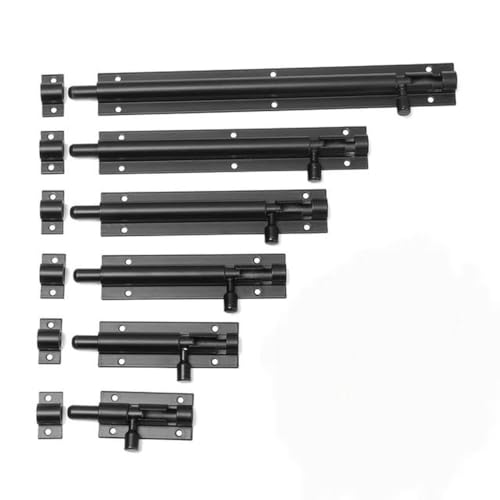 MRESXT 2-8 Window Lock Buckle Heavy Duty Large Garden Shed Sliding Door Tower Home Hardware-2inch-black