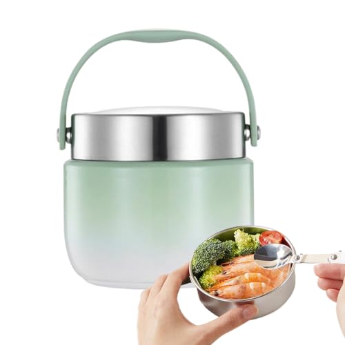Fyrdyn Recipiente Termo Para Comida | Capacidad 1200ml Caja Térmica Portátil - Recipiente Estanco Y Termico Para Comida Deportes Senderismo Playa Camping Barbacoa Y Picnic