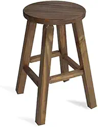 Mobly Banco Redondo 47 cm, Marrom Escuro, Clássico