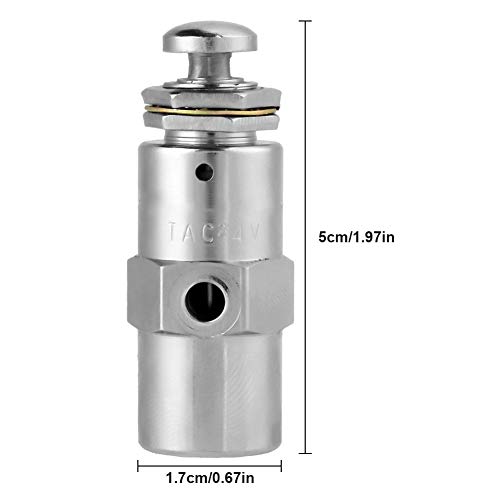 TAC2-4P 2 Position 5 Way Toggle Valve, Air Pneumatic Knob, Air Control ...