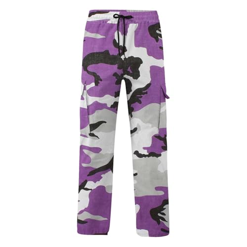 Camo Cargo Pants for Men Casual Work Baggy Sweatpants Straight Leg Jogger Relaxed Fit Comfy Stretch Hiking Pants4