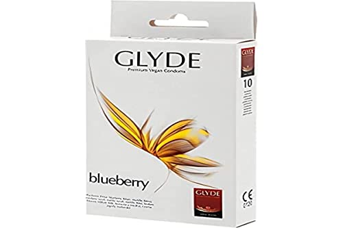 Glyde Ultra «Blueberry» 10 Profilattici Vegani Aromatizzati Al Mirtillo