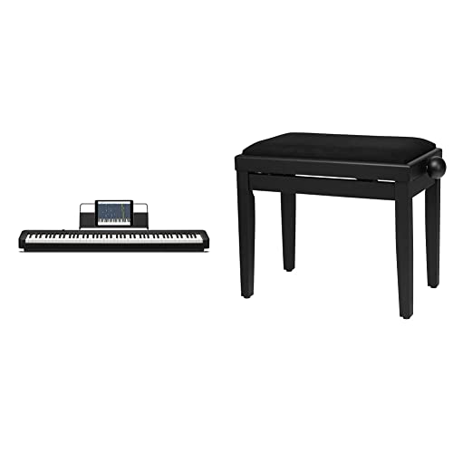 Casio CDP-S110BKC5 Fully Weighted Hammer Action Digital Piano Noir & Classic Cantabile Banquette pour piano (noir, dépoli) - Les Beatles, Paul McCartney, John Lennon, RIngo Starr, George Harrison Casio CDP-S110BKC5 Fully Weighted Hammer Action Digital Piano Noir & Classic Cantabile Banquette pour piano (noir, dépoli)