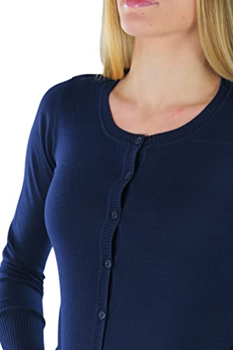 Image of ToBeInStyle Women's Long Sleeve Button Down V-Neck Cardigan