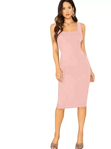 Image of Alekya Women's MIDI Bodycon Dress One Piece Dress for Women | Dress for Girls | Womens Dress for Festivals, Everyday Use & Special Occasions [TC-007-00]