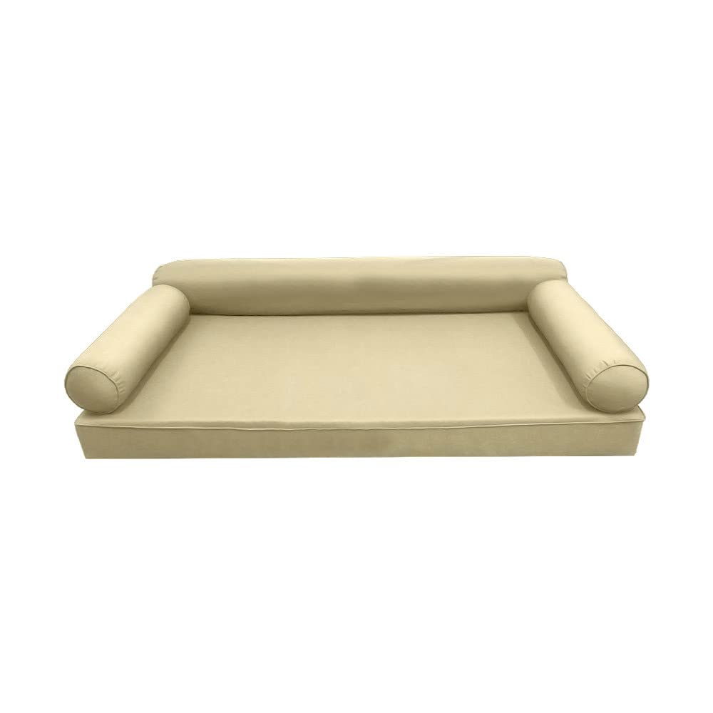 DBM IMPORTS Style6 Crib Outdoor Daybed Mattress Bolster Piped Trim Insert and Cover Complete Set - AD103