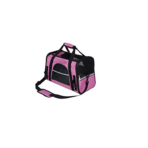Sac transport chat chien pliable rose et matelas amovible - 2