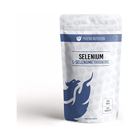 Selenium 200mcg x 120 Tablets - Bioavailable Chelated Selenomethionine - Phoenix Nutrition Cover