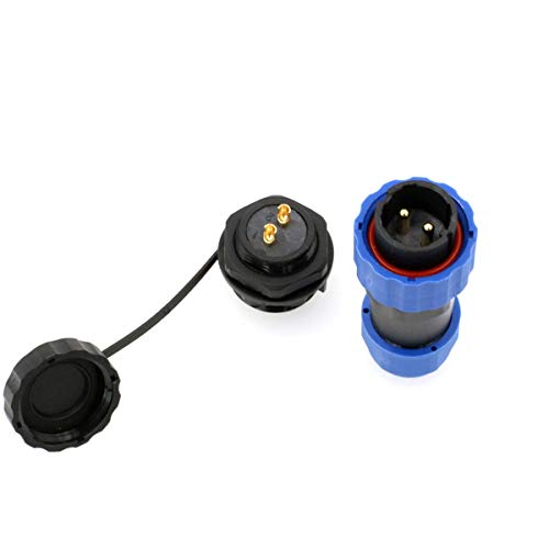 Conector circular plástico resistente al agua SD20 2 pines miniatura 2