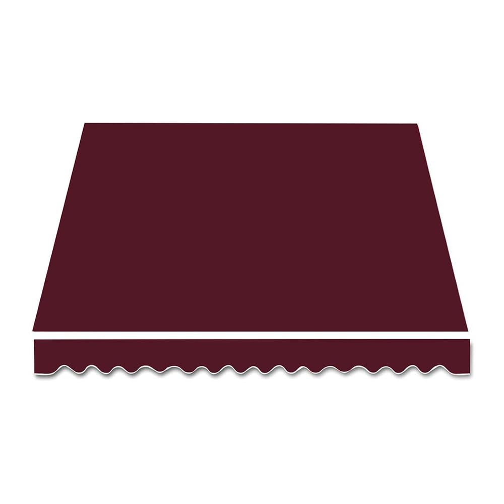 Tessuto di ricambio per tenda retrattile, 3 x 2 m, bordeaux, in poliestere, per terrazza, patio, balcone, negozio, protezione UV, resistente alle intemperie, facile da installare