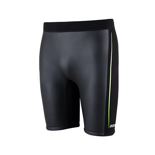ZONE3 Active Buoyancy Shorts 3/2mm Neoprene Swim Pants for Swim Training Unisex Black Swim Jammers Made with Smoothskin