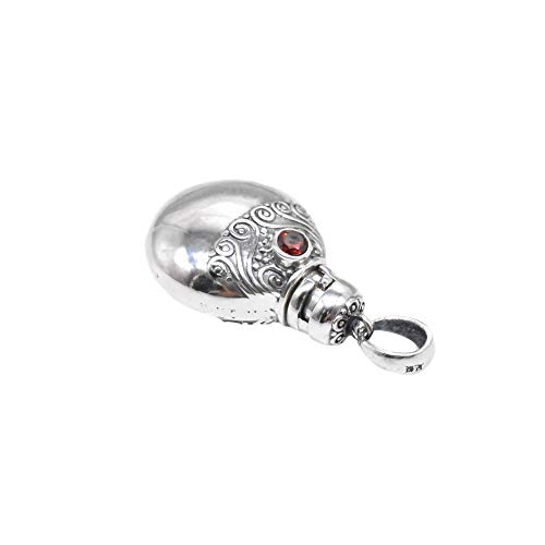 Colgante de plata de ley con botella de oración, colgante de caja de oración, colgante de plata de ley 925, caja de memoria, pastillero