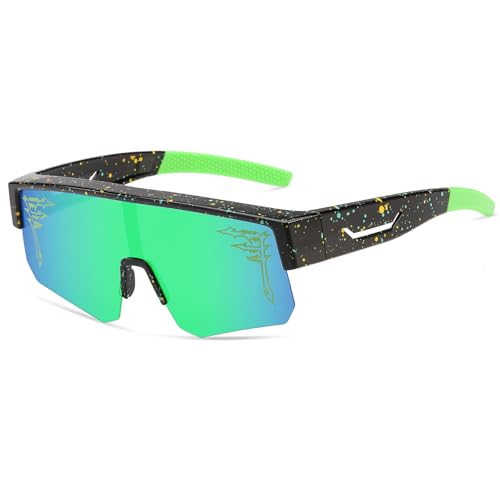 Image of FIXEROS Polarized Fit Over Glasses Sunglasses for Men Women Wrap Around Sports Goggles for Driving Cycling Fishing