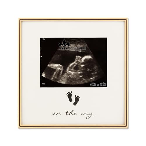 5x3 Sonogram - Ultrasound Gold Metla Picture Frame - On The Way Design
