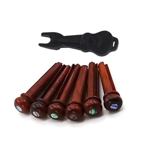 ココボロウッドギターブリッジピン ギター固定弦釘 ギター交換パーツ ギター弦釘 木目