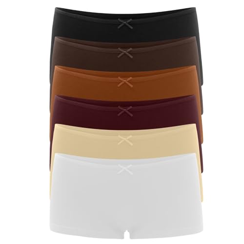 Image of Allxwek Womens Cotton Underwear Boy Shorts for Women Stretch Comfort Boxer Briefs Ladies Knot Panties 3 /6 3901