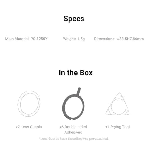 Image of Insta 360 One X2 Sticky Lens Guards Panoramic Action Camera Accessory Anti-Scratch Lens Protector Lens Cap Protective Cover